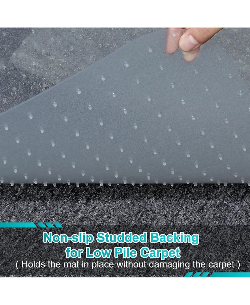 Danrong Heavy Duty Office Chair Mat for Carpets Non-Slip Smooth Rolling Floor Protector