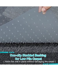 Danrong Heavy Duty Office Chair Mat for Carpets Non-Slip Smooth Rolling Floor Protector