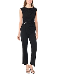 Msk Petite Asymmetrical Dressy Boat-Neck Blouse