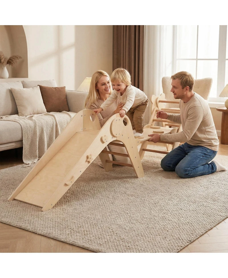 Sugift Montessori Foldable Climbing Triangle Set, 3-Piece