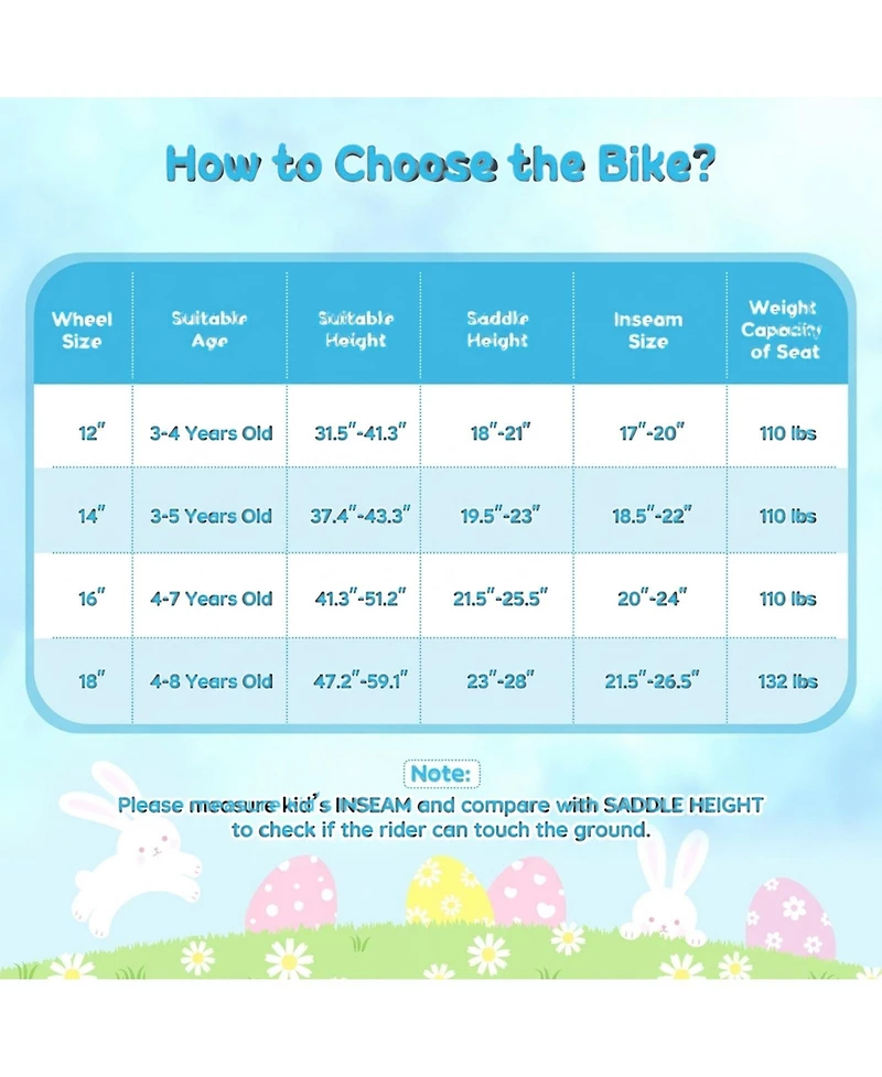 Hongge Adjustable 16-Inch Girls Bike with Removable Training Wheels, Ages 4-7