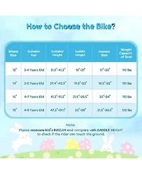 Hongge Adjustable 16-Inch Girls Bike with Removable Training Wheels, Ages 4-7