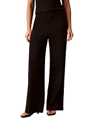 Calvin Klein Women's High-Waisted Pull-On Wide-Leg Pants
