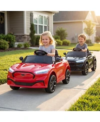 Hongge 12V Electric Coupe Ride-On with Parent Control, 36" x 22" x 17", Ages 3-8