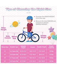 Hongge 16-Inch Kids Bike with Adjustable Handlebar, Training Wheels & Front Basket, 110 lbs Capacity, Ages 4–7