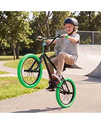 Hongge 20-Inch Freestyle Trick Bike with 360-Degree Steering and 4 Pegs, Ages 8+
