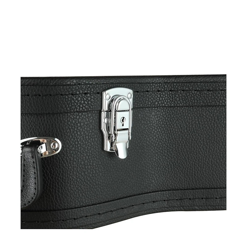 Yescom Acoustic Guitar Case Hard Dreadnought 41 Inch Wooden Hardshell Carrying Case with Lock Accessory Compartment for Airline Travel