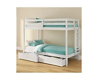 Grain & Grove Bear Furniture Plywood Twin/Twin with Underbed Storage Drawers