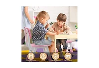 homfan 2 Pack Adjustable Kids Chairs, 3 Level Height, Ergonomic Back, Anti Slip Pads, Ages 2 to 12