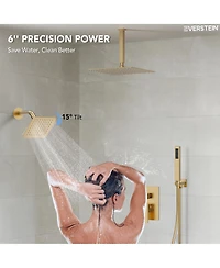 Everstein Pressure Balanced 10" Rainfall Shower System Dual Rain Heads