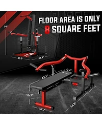 Mikolo Chest Press Machine, 1050LBS Bench Press Machine with Independent Converging Arms, Adjustable Flat Incline Bench for Chest, Ab Workouts, Should