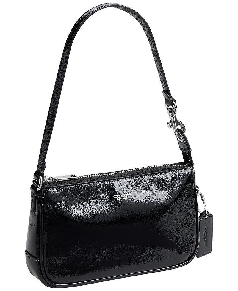 Coach Plaza Glazed Leather Mini Shoulder Handbag