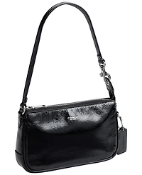 Coach Plaza Glazed Leather Mini Shoulder Handbag