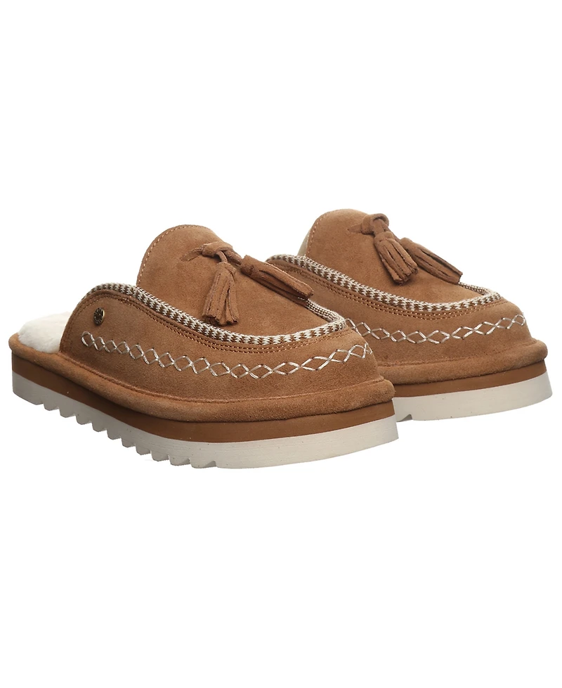 Bearpaw Women's Leona Platform Scuff Slip-On Slippers