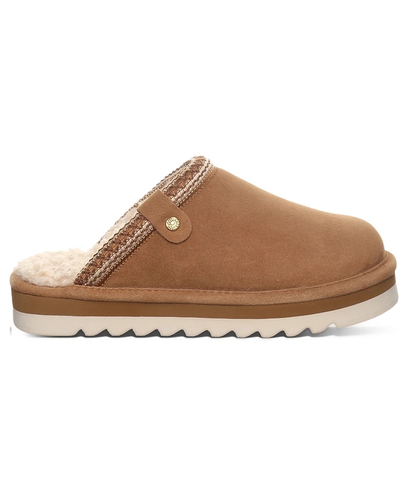 Bearpaw Women's Arden Faux Fur Accent Slip-On Slippers