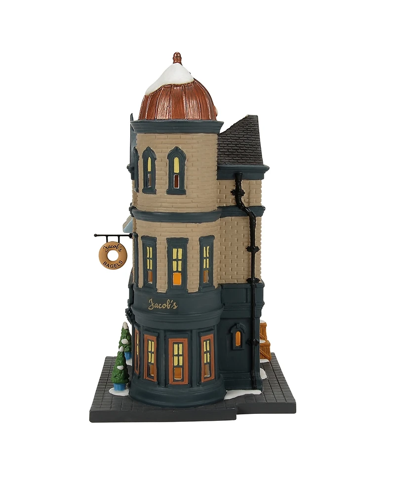 Department 56 Christmas in the City Jacob's Bagels Light-Up House Figurine