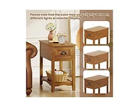 Set Of 2 Contemporary Side End Table with Drawer