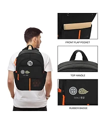 Dragon Ball Z Goku Symbols Black 17.5" Adult Commuter Backpack