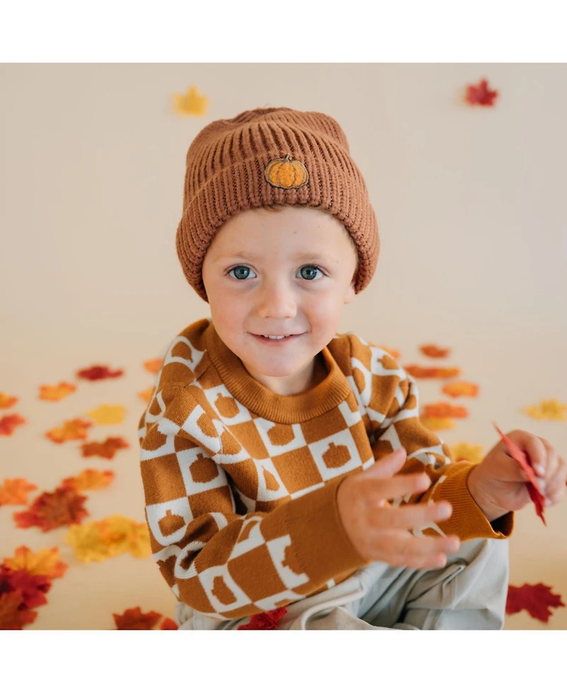 Sweet Wink Toddler Boys Pumpkin Checkers Sweater