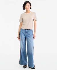 On 34th Women's Short-Sleeve Scallop-Trim Sweater, Macy's Exclusive