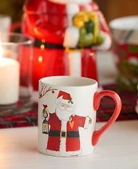 Certified International Santa Delight Mugs, Set of 4