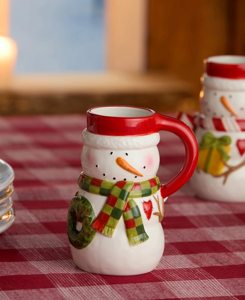 Certified International Snowman Delight Mugs, Set of 4