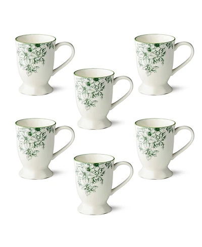 Certified International Winter Evergreen Mugs, Set of 6