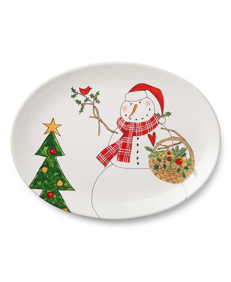 Certified International Snowman Delight Oval Platter