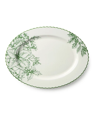 Certified International Winter Evergreen Oval Platter