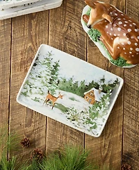 Certified International Winter Cabin Rectangular Platter