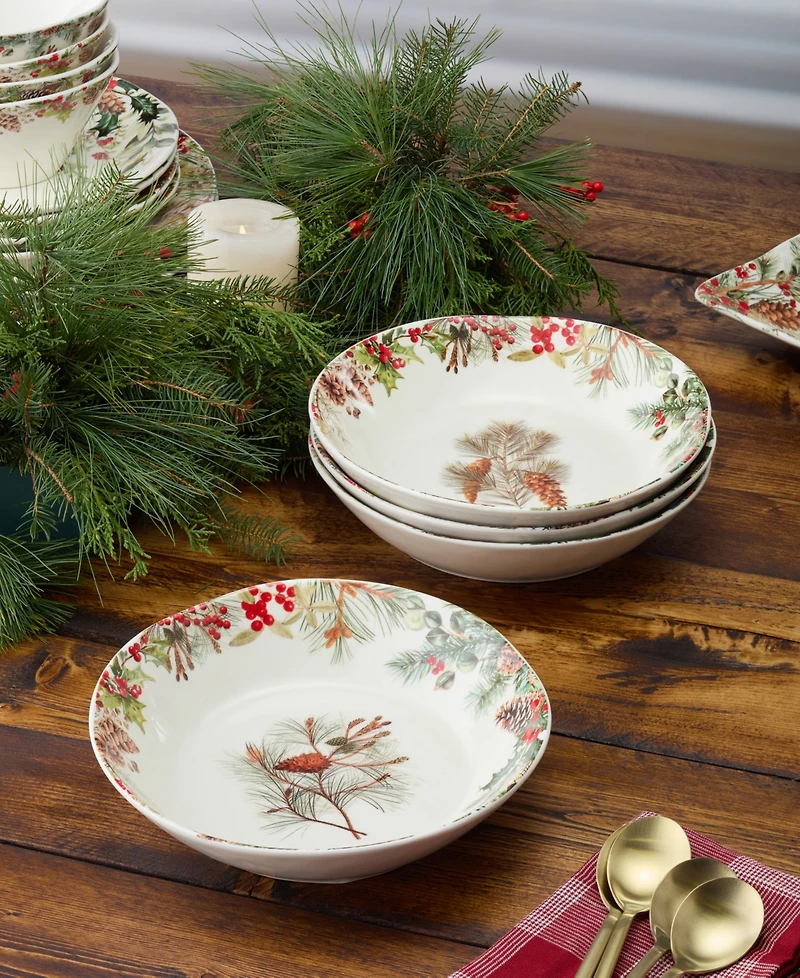 Certified International Woodland Dinner Bowls, Set of 4