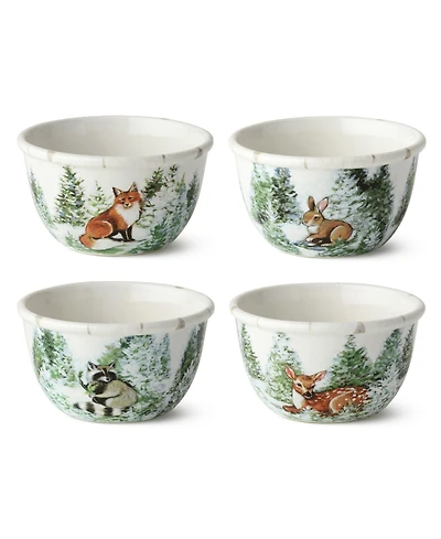 Certified International Winter Cabin Ice Cream Bowls, Set of 4
