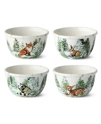 Certified International Winter Cabin Ice Cream Bowls, Set of 4