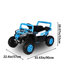 Yobtop Kids Electric Ride-On Car with 12V Battery, Remote Control & Swing Function, Seats Two, Ages 3+