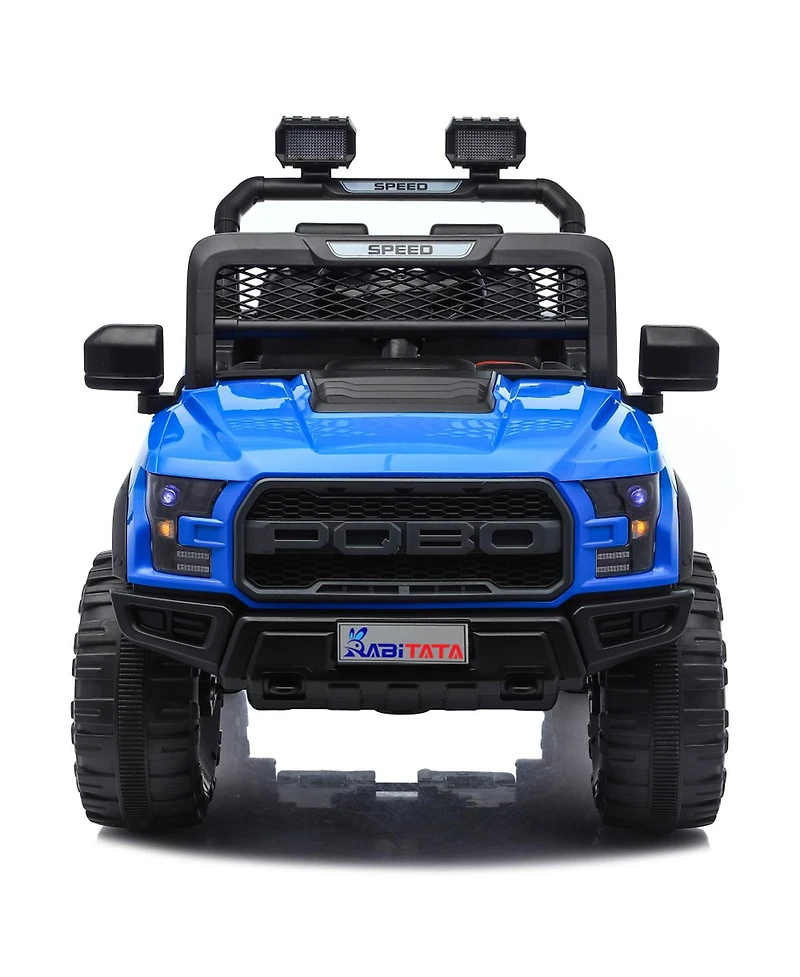Yobtop Kids 12V Ride-On Car with Remote Control, 2 Motors & Music, Ages 3+