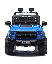 Yobtop Kids 12V Ride-On Car with Remote Control, 2 Motors & Music, Ages 3+