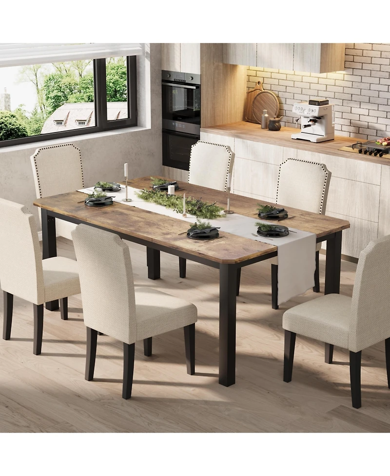 gaomon 63" Industrial Dining Table for 4-6