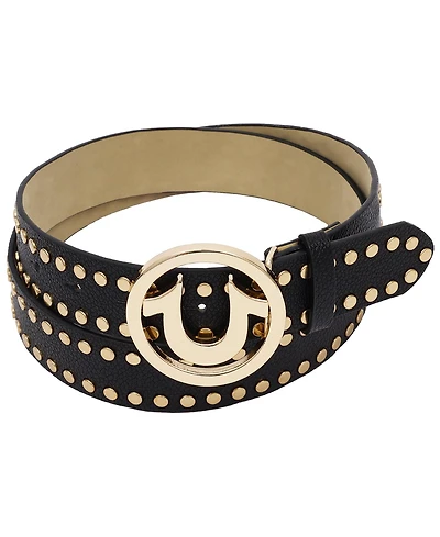 True Religion Studded Horseshoe Logo Belt