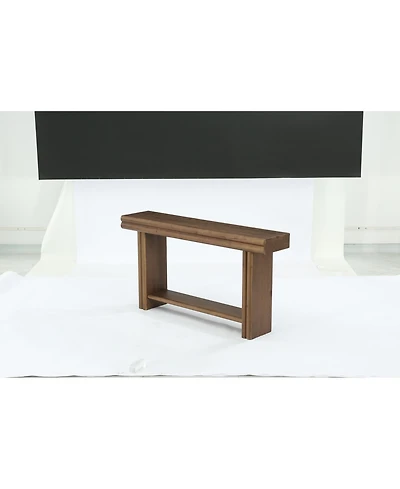 Tribesigns Solid Wood Console Sofa Table, Farmhouse Long Entryway Table Behind Couch