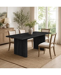 homfan 63"-82.7" Extendable Dining Table with Rounded Corners, Seats 8-10