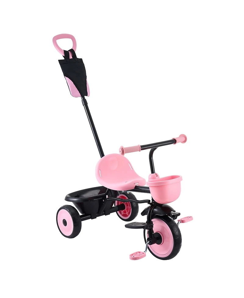 Hongge Toddler Tricycle and Stroller Combo with Parent Push Handle and Adjustable Seat Ages 18 Months to 5 Years