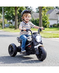 Hongge 6V Electric Motorcycle with Led Headlight and Music, 31" x 18.5" x 19.5", 66 lb. Capacity, Ages 3-5