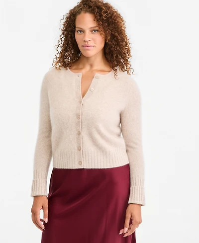 On 34th Women's Cropped Brushed Cashmere Shrunken Cardigan, Macy's Exclusive