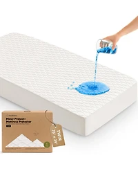 KeaBabies Protect Waterproof Mattress Protector Twin Size, Mavy Quilted Cotton Toddler Twin Mattress Protector Cover, 75x39