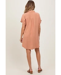 Pinkblush Women's Sand Dolman Sleeve Linen Shirt Dress