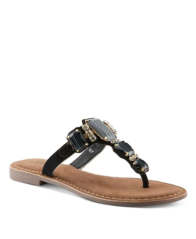 Azura Women's Agates Jeweled Sandal with Soft Footbed for All-day Ease