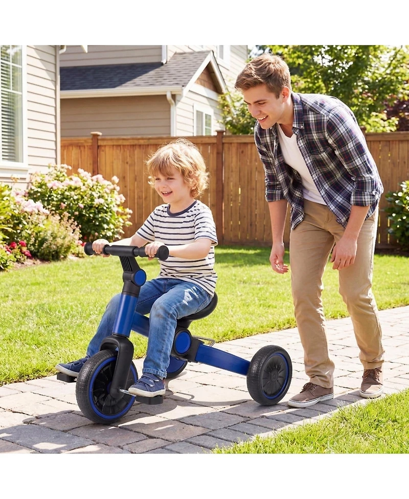 Hongge 5-in-1 Toddler Balance Bike with Removable Pedals and Adjustable Handlebar, 66 lb. Capacity, Ages 2-4