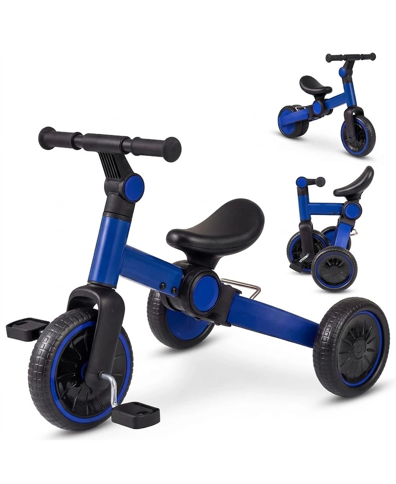 Hongge 5-in-1 Toddler Balance Bike with Removable Pedals and Adjustable Handlebar, 66 lb. Capacity, Ages 2-4