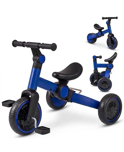 Hongge 5-in-1 Toddler Balance Bike with Removable Pedals and Adjustable Handlebar, 66 lb. Capacity, Ages 2-4