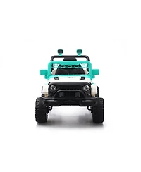 Yobtop 12V Kids Ride On Car - Remote Control Electric Toy, Spring Suspension, Led Lights and Music, Rechargeable Vehicle Gift